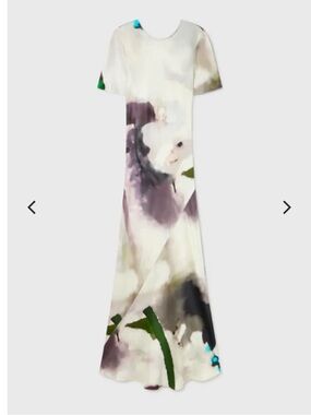 SHORT SLEEVE BIAS DRESS PHOSPHATE